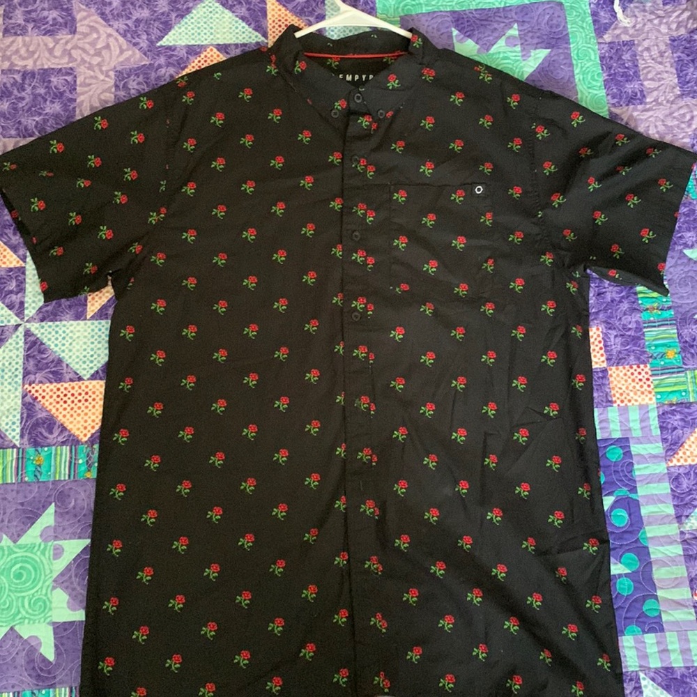 Zumiez rose covered short sleeve polo